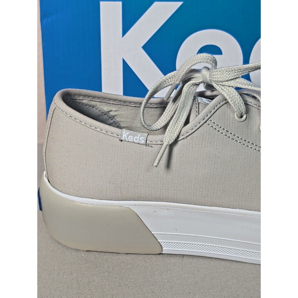 Keds Women's Triple Up Platform Sneakers - White & Gray Canvas Fashion Size 10 - Picture 3 of 12